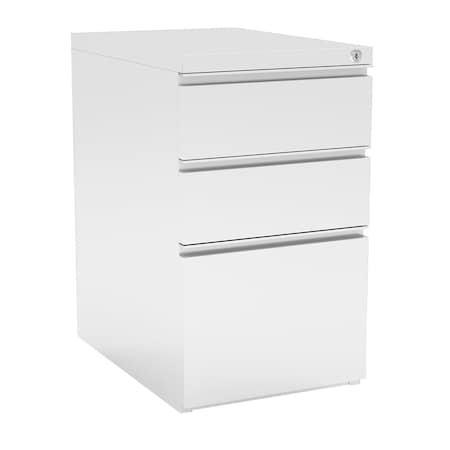 Officesource Metal Pedestals 3 Drawer Metal File and Dual Box Pedestal - 22''D OSCPSBBFWH